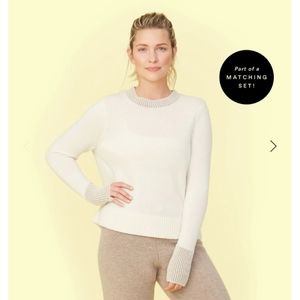Summersalt cream cashmere blend sweater
